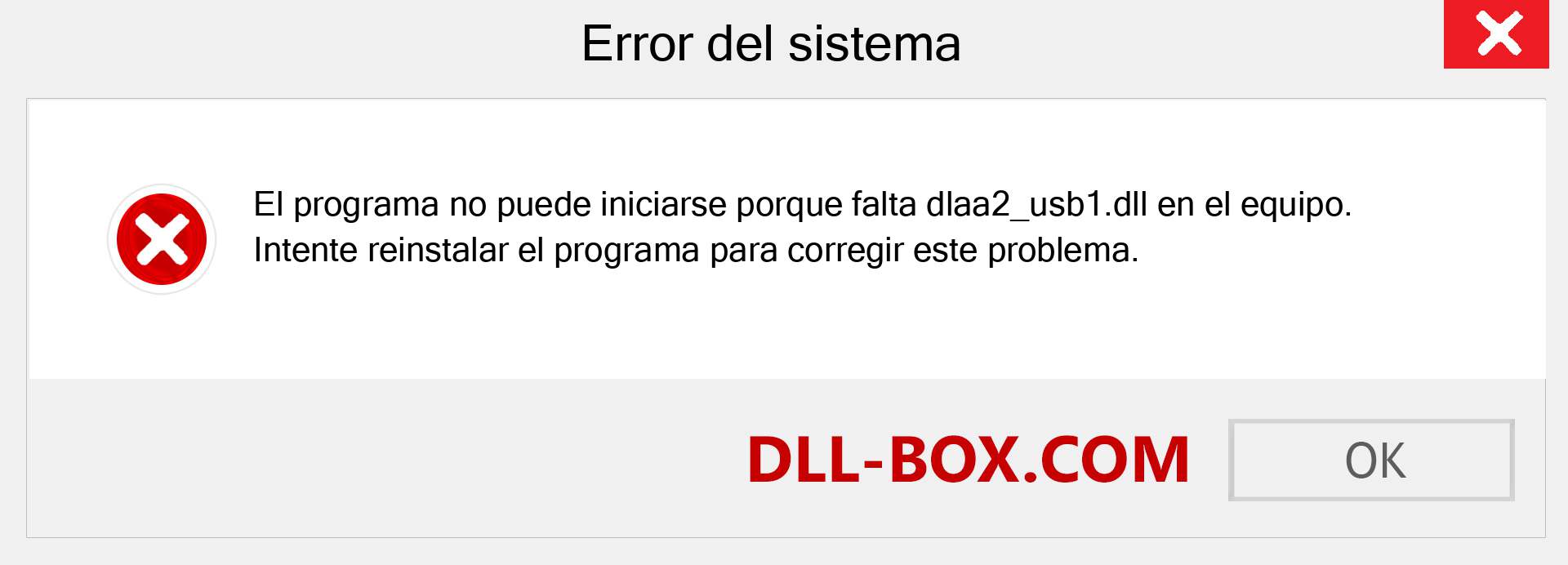 ¿Falta el archivo dlaa2_usb1.dll ?. Descargar para Windows 7, 8, 10 - Corregir dlaa2_usb1 dll Missing Error en Windows, fotos, imágenes